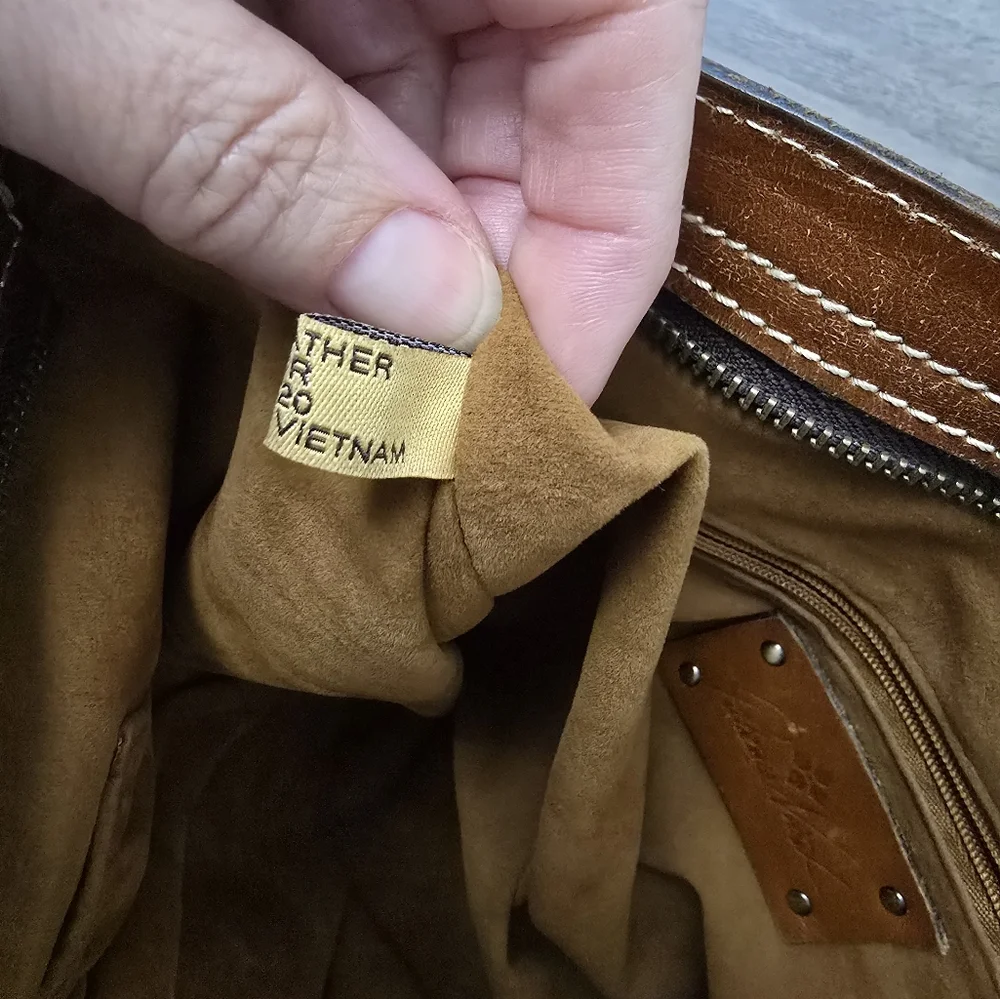 Patricia Nash Leather Shoulder Bag Brown Western  Boho - Picture 14 of 15